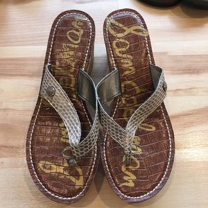 Sam Edelman Silver Romy wedges